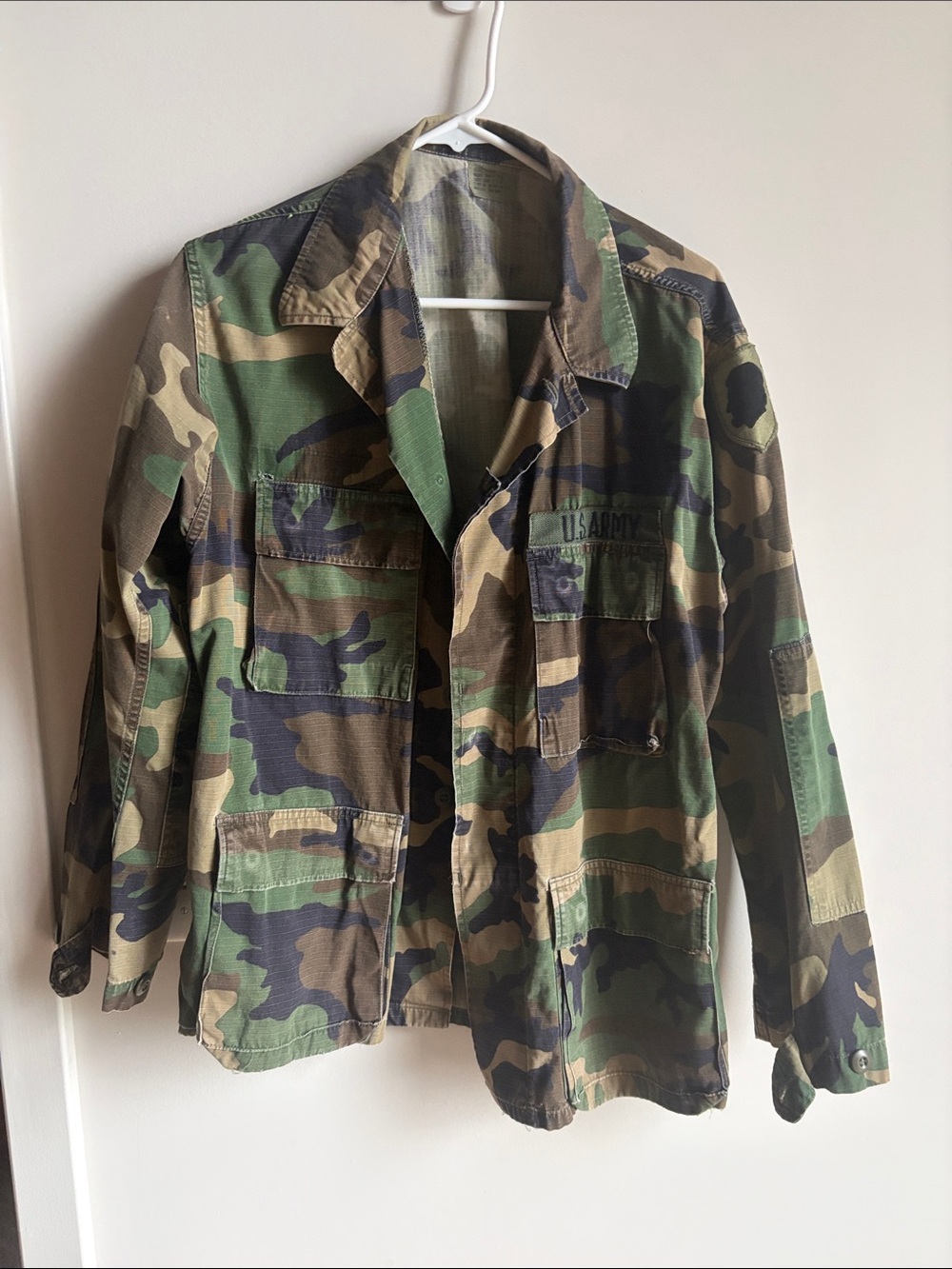 Vintage U.S. Army Woodland Camo Field Jacket - Green/Brown